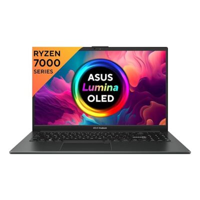 ASUS Vivobook Go 15 OLED (2023) Ryzen 5 Quad Core 7520U – (16 GB/512 GB SSD/Windows 11 Home) E1504FA-LK542WS Thin and Light Laptop  (15.6 Inch, Mixed Black, 1.63 Kg, With MS Office)